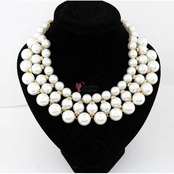 Colier elegant AS39PP Auriucu perle Ivoire sidefate